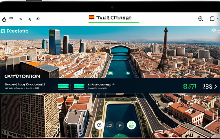 **

"A secure cryptocurrency exchange platform interface, displaying robust security measures like two-factor authentication. In the background, a faint, faded cityscape representing the complexities of navigating the crypto world. Focus on trust and safety. Spanish currency symbols subtly integrated."

**