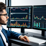 디지털화폐 가격 분석 - Crypto Investor Studying Charts**

"A focused investor with glasses, wearing a professional blazer, ...