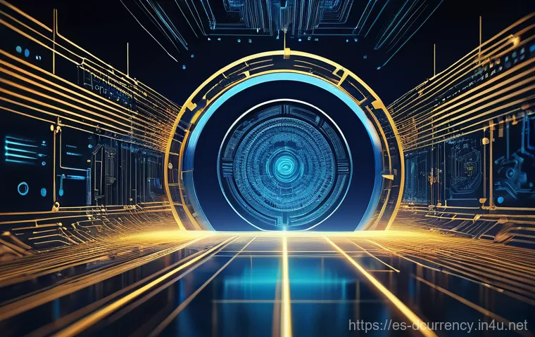 디지털화폐와 스마트 계약의 관계 - **"Smart Contract Activation"**: A futuristic and abstract digital landscape. In the center, a lumin...